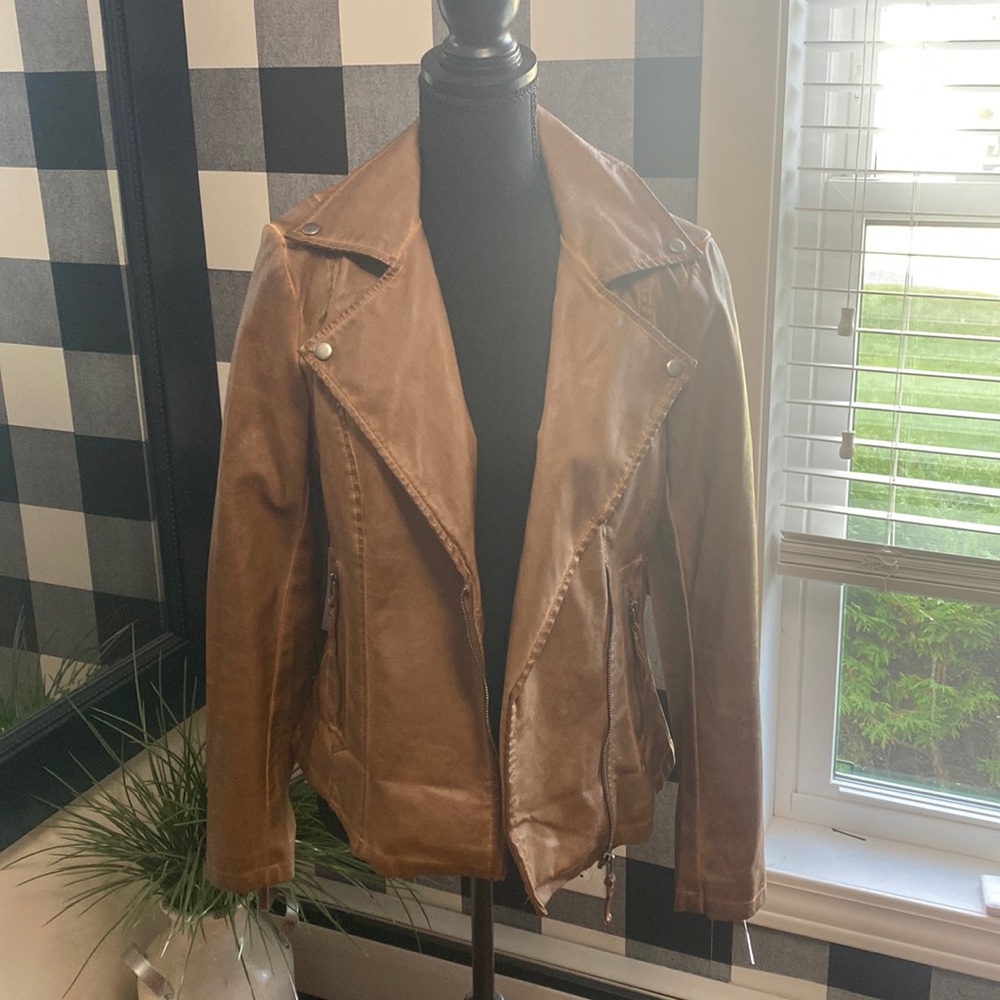 Camel leather jacket